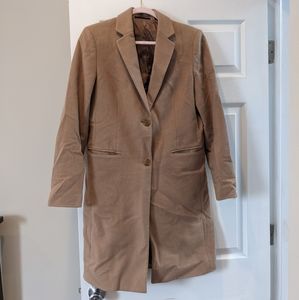 Uniqlo Camel Cashmere Blend Coat